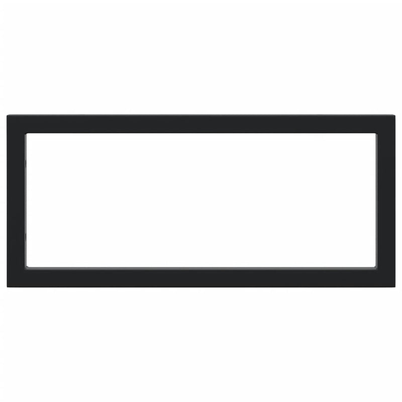 vidaXL Shelf Brackets for Washbasin 2 pcs Black Rectangular Steel