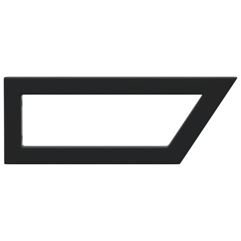 vidaXL Shelf Brackets for Washbasin 2 pcs Black Trapezium Steel