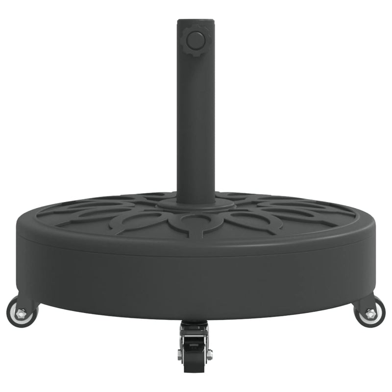 vidaXL Parasol Base with Wheels for Ø38 / 48 mm Poles 27 kg Round