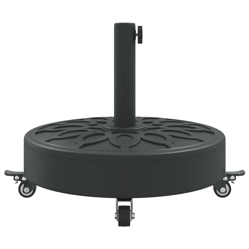 vidaXL Parasol Base with Wheels for Ø38 / 48 mm Poles 27 kg Round