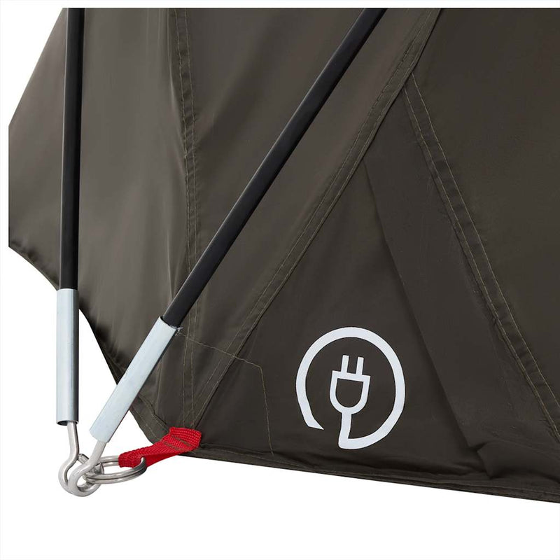 vidaXL Fishing Tent 4-Person Brown Waterproof