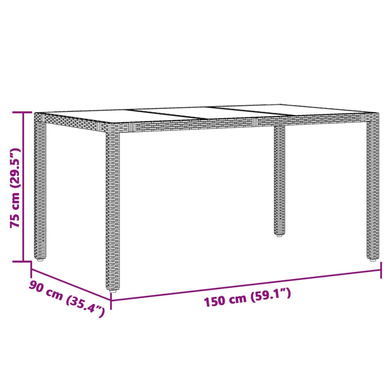 vidaXL 5 Piece Garden Dining Set with Cushions Black Poly Rattan