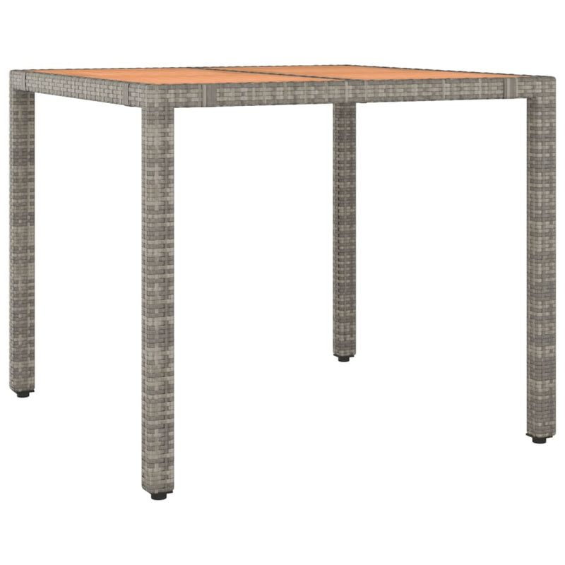 vidaXL 5 Piece Garden Bistro Set with Cushions Grey Poly Rattan