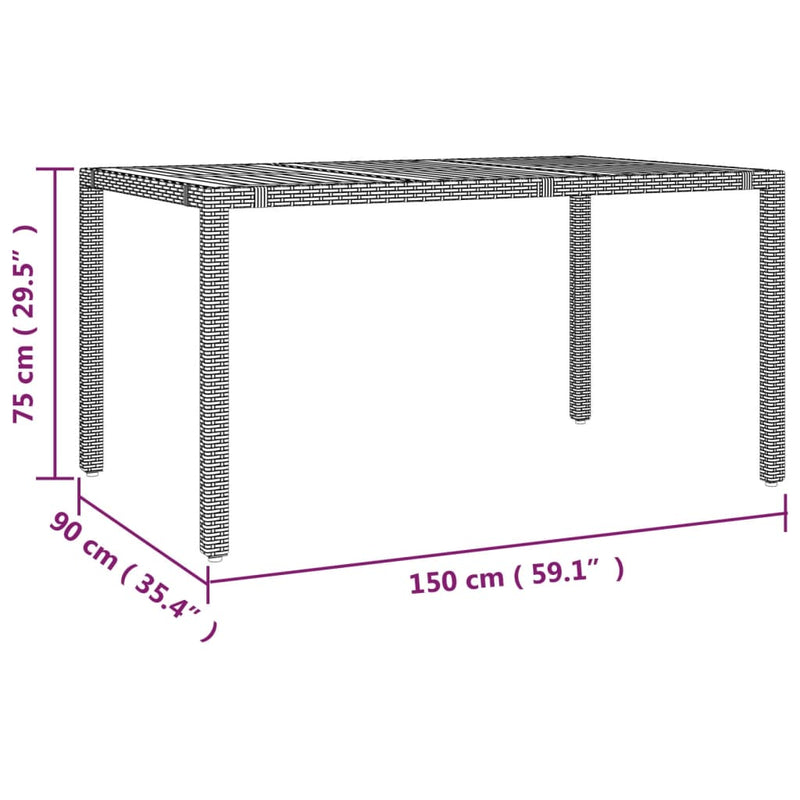 vidaXL 5 Piece Garden Bistro Set with Cushions Grey Poly Rattan