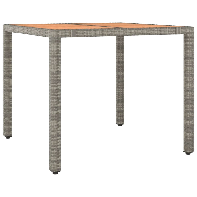vidaXL 5 Piece Garden Bistro Set with Cushions Grey Poly Rattan
