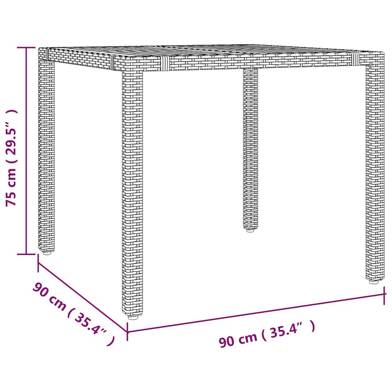 vidaXL 5 Piece Garden Bistro Set with Cushions Grey Poly Rattan
