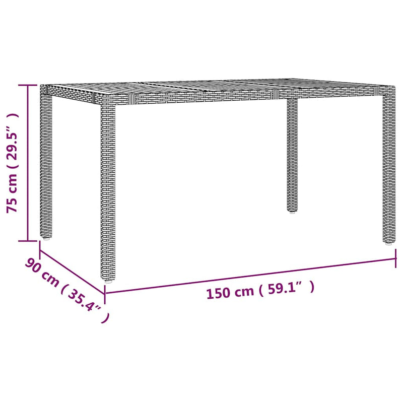 vidaXL 5 Piece Garden Bistro Set with Cushions Grey Poly Rattan