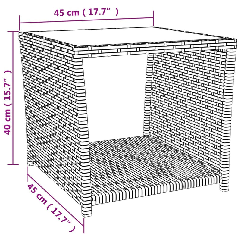 vidaXL 2 Piece Garden Dining Set with Cushions Grey Poly Rattan