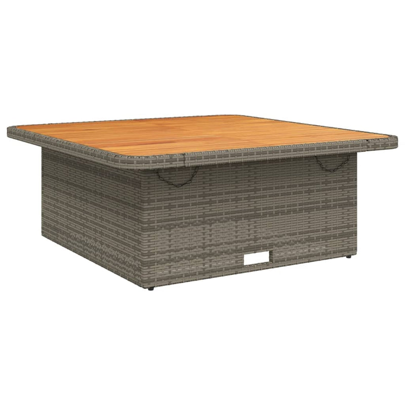 vidaXL 2 Piece Garden Dining Set with Cushions Grey Poly Rattan