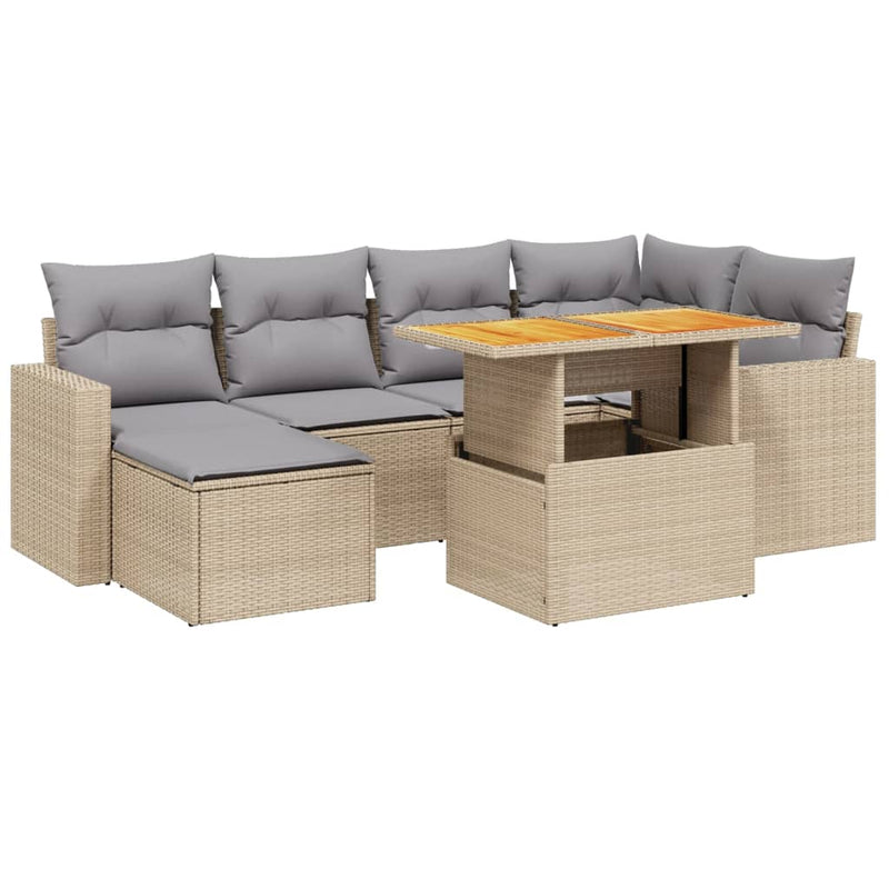 vidaXL 11 Piece Garden Sofa Set with Cushions Grey Poly Rattan