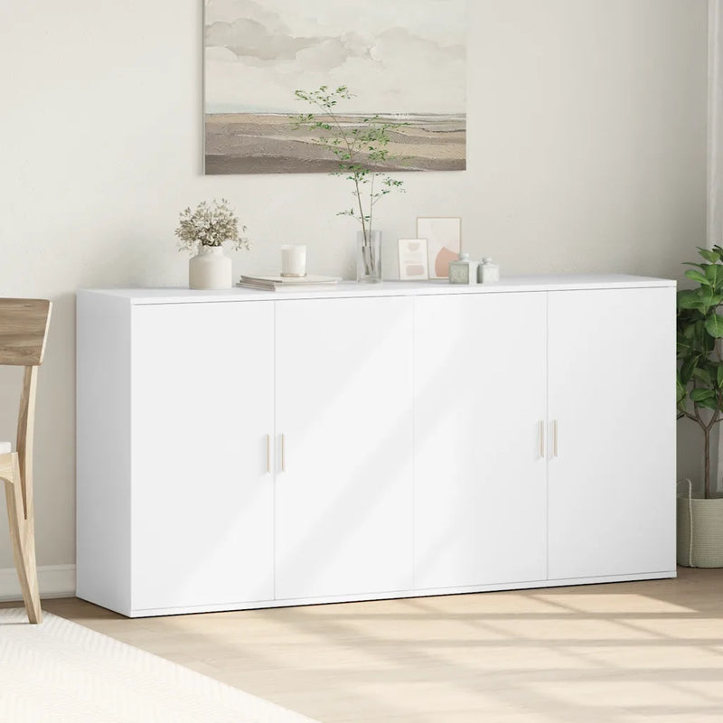 Sideboards 2 pcs White 79x38x80 cm Engineered Wood