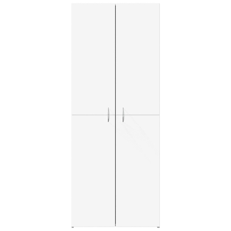 File Cabinet White 60x32x153 cm Engineered Wood