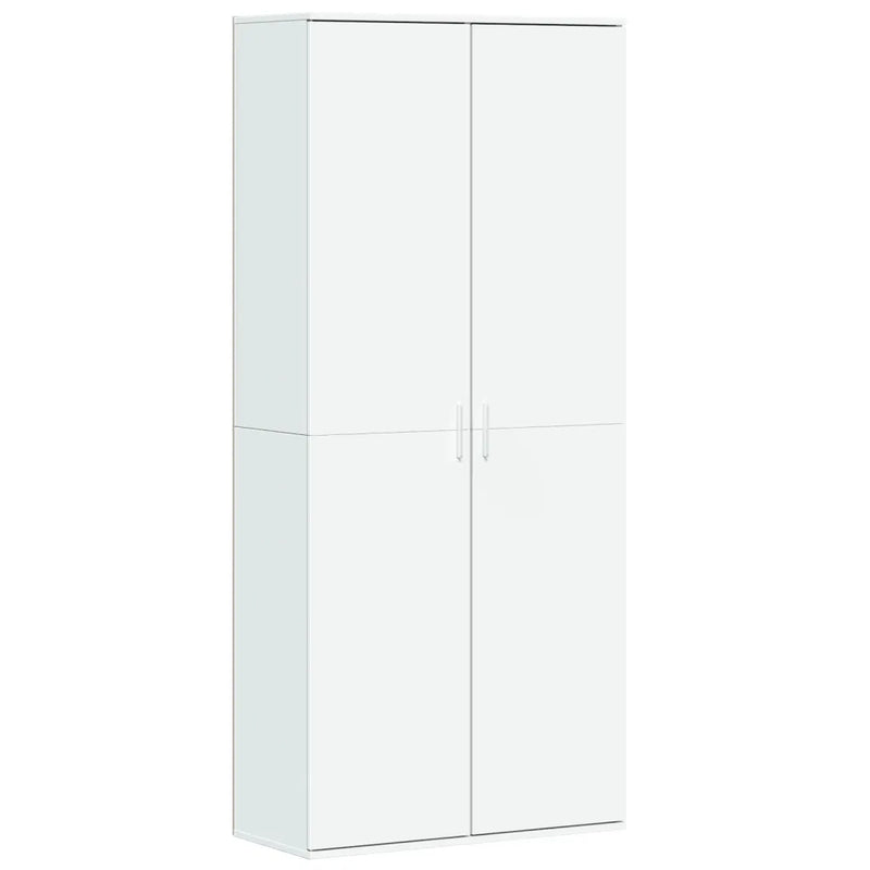 Highboard White 80x35x180 cm Engineered Wood