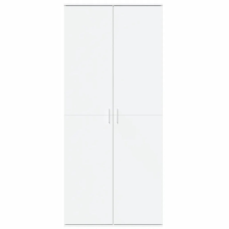 Highboard White 80x35x180 cm Engineered Wood