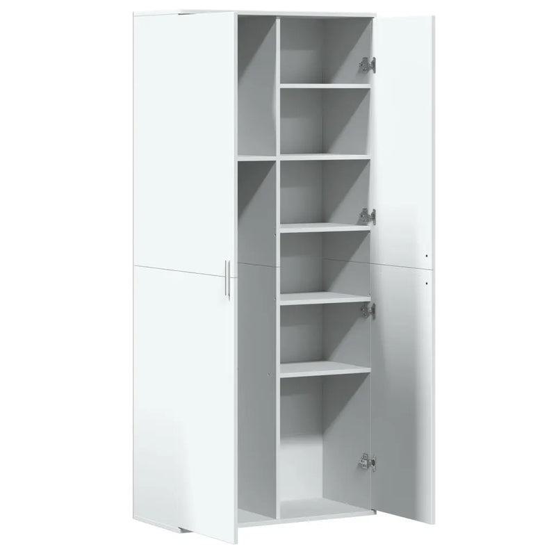 Highboard White 80x35x180 cm Engineered Wood