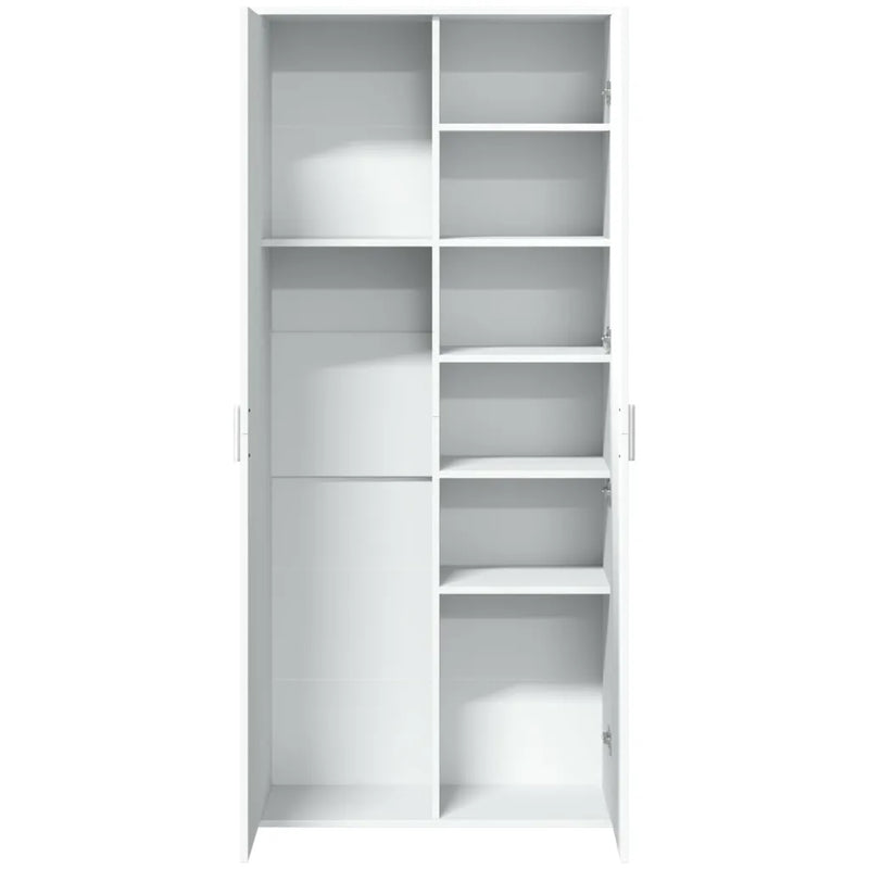 Highboard White 80x35x180 cm Engineered Wood