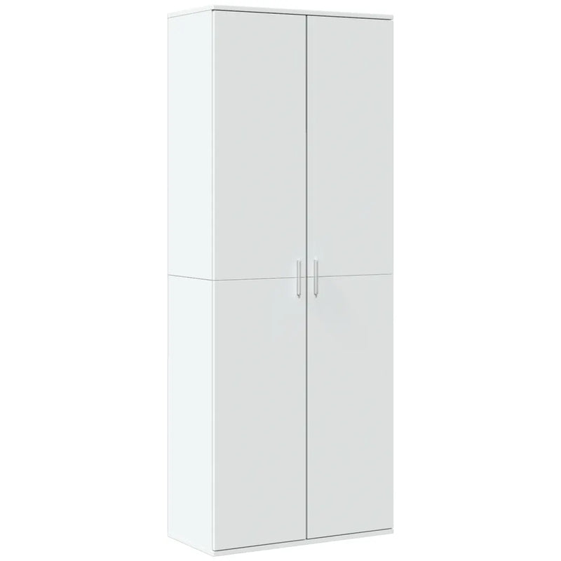 Highboard White 70x35x180 cm Engineered Wood