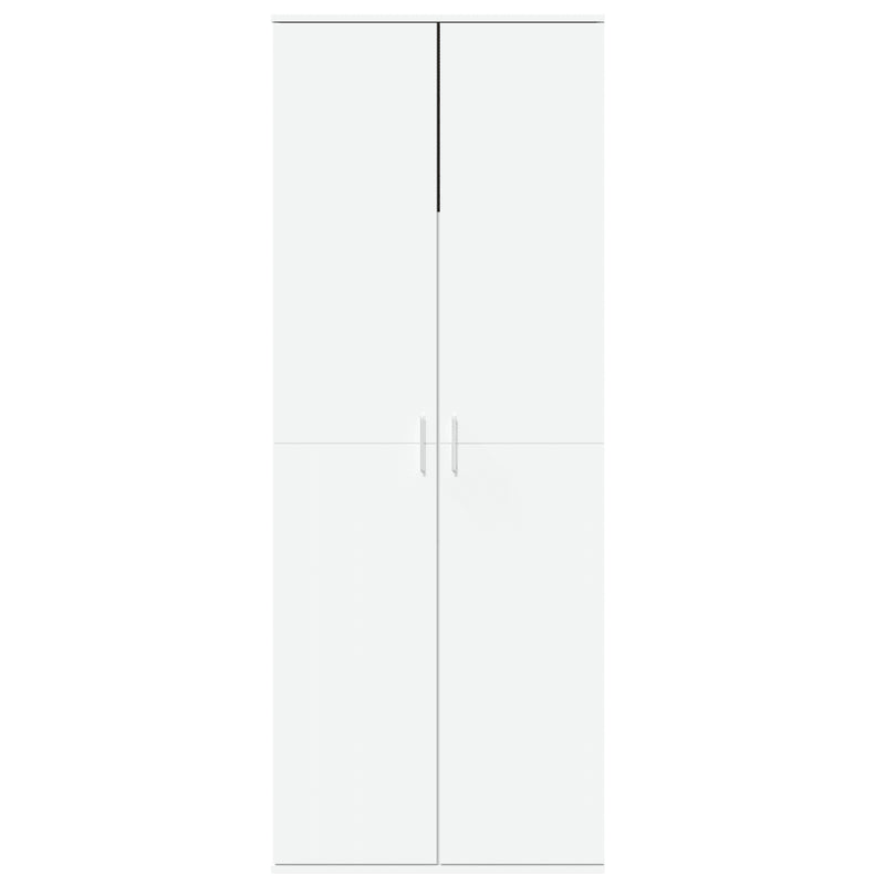 Highboard White 70x35x180 cm Engineered Wood