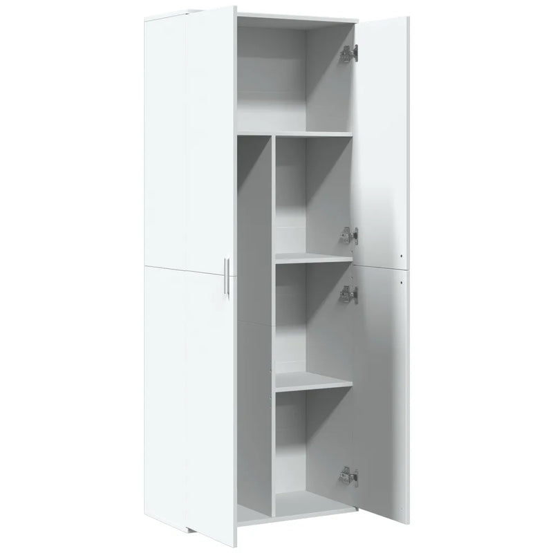 Highboard White 70x35x180 cm Engineered Wood