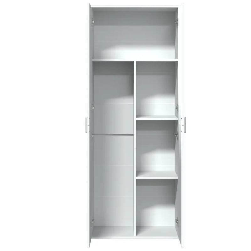 Highboard White 70x35x180 cm Engineered Wood