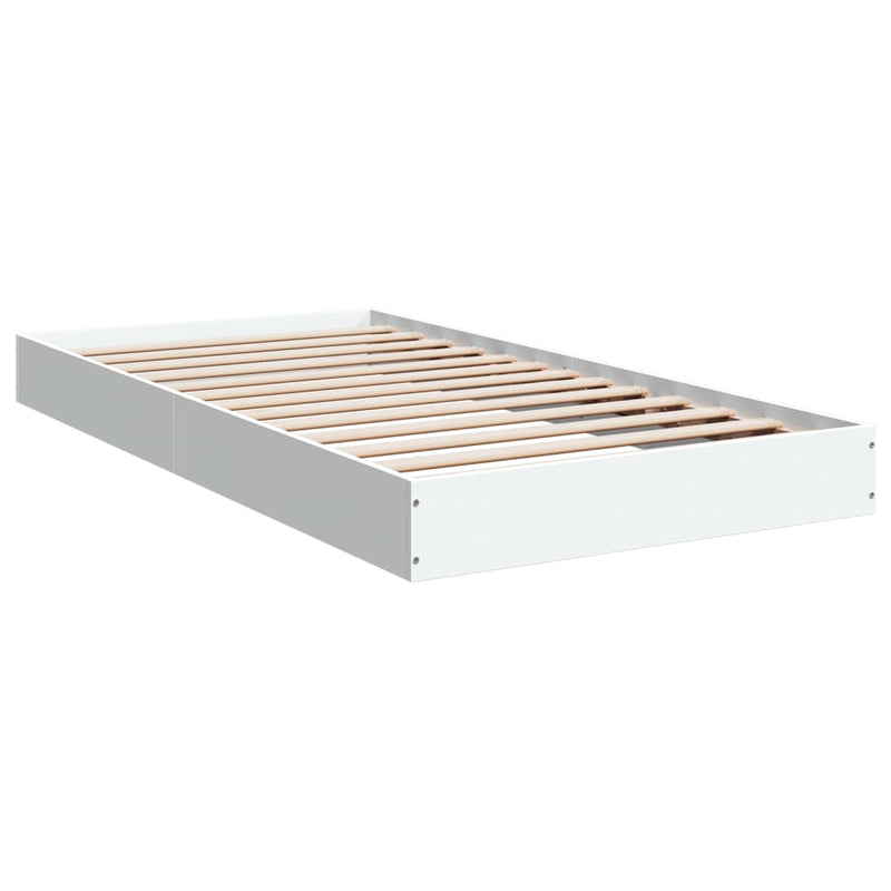 Bed Frame White 90x190 cm Engineered Wood