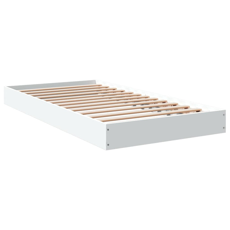 Bed Frame White 90x190 cm Engineered Wood