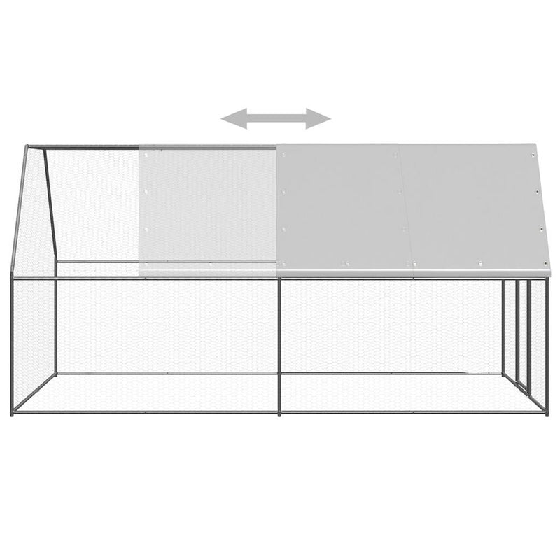 Chicken Cage 2x4x2 m Galvanised Steel