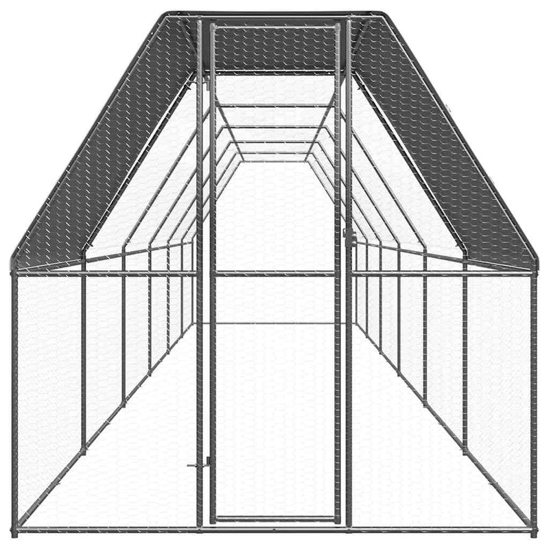 Chicken Cage 2x12x2 m Galvanised Steel