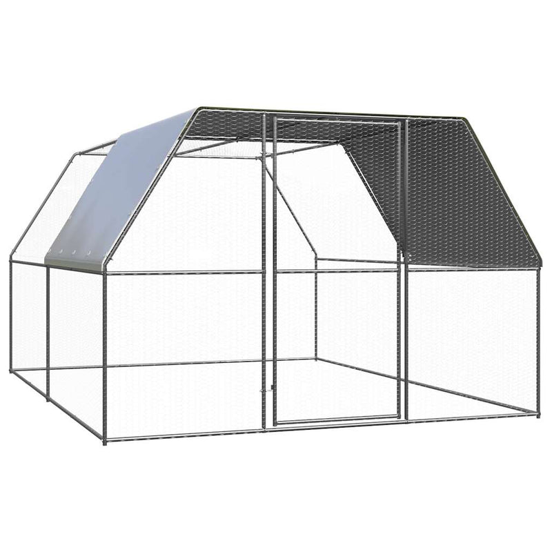 Chicken Cage 3x4x2 m Galvanised Steel