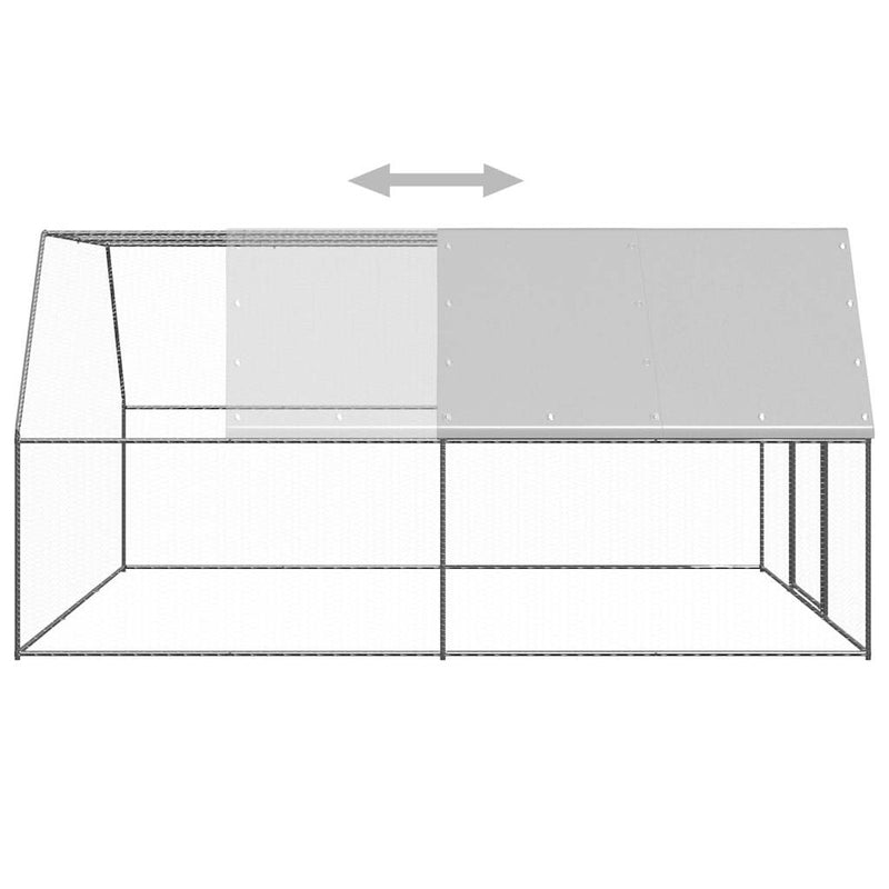 Chicken Cage 3x4x2 m Galvanised Steel