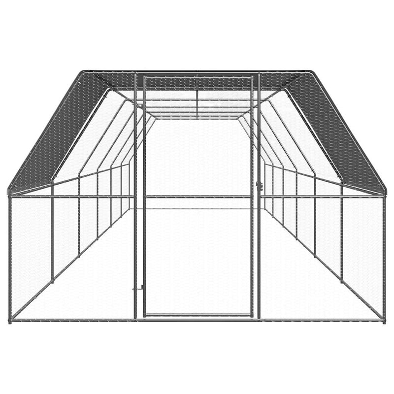 Chicken Cage 3x12x2 m Galvanised Steel