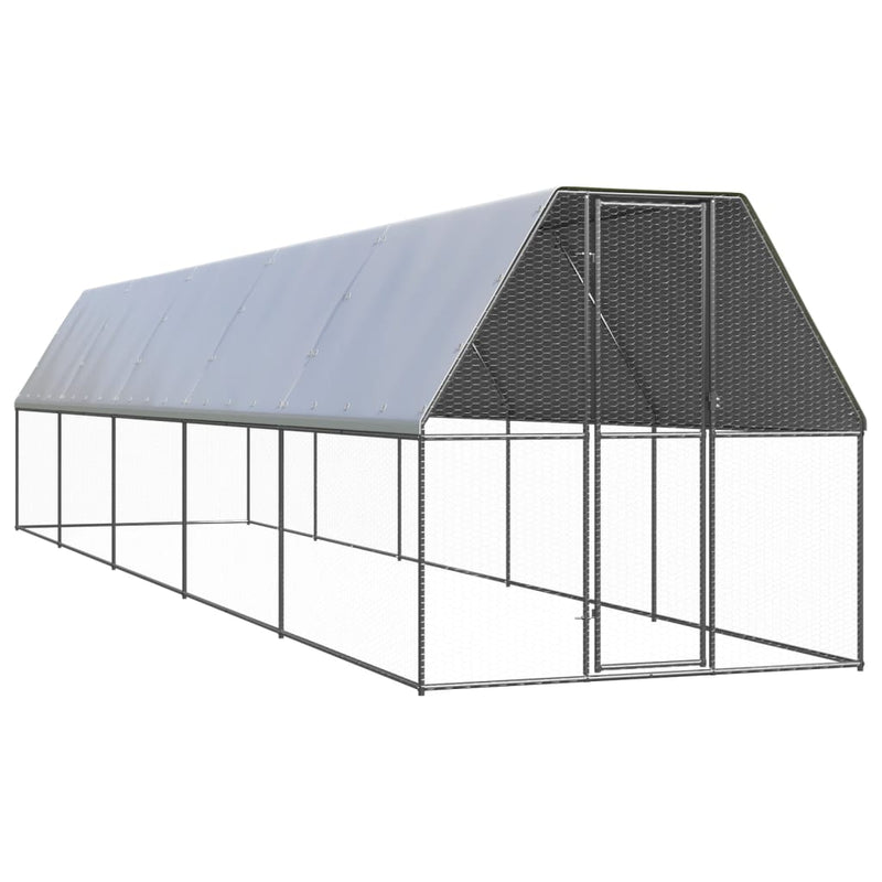 Chicken Cage 2x10x2 m Galvanised Steel