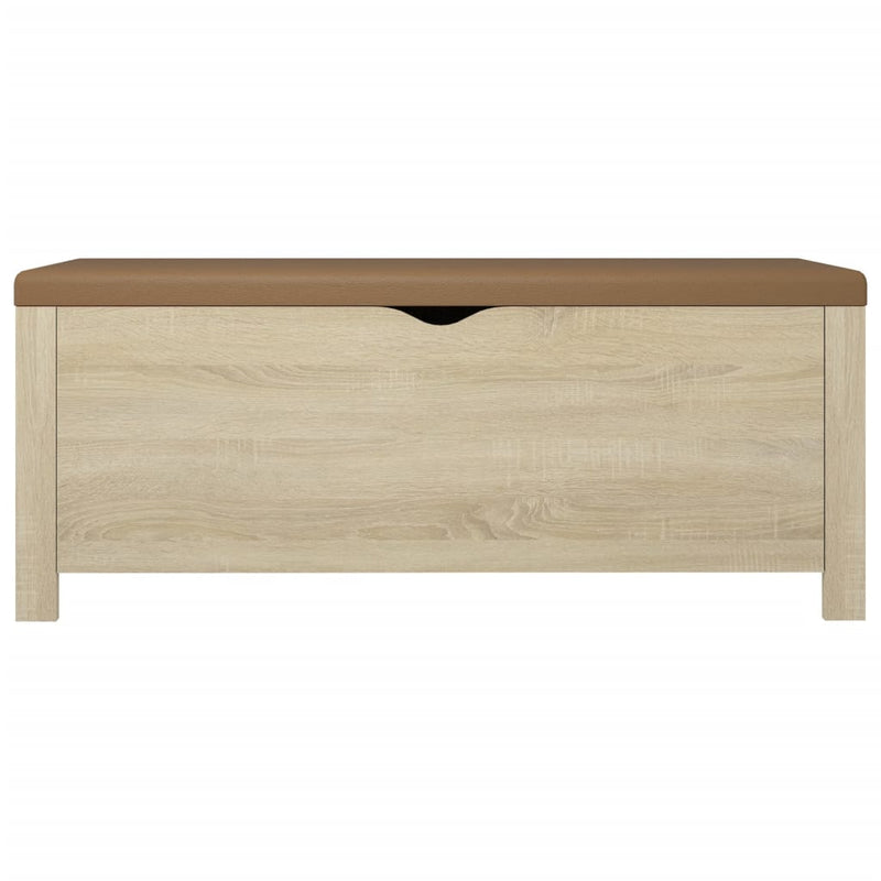 Storage Box with Cushion Sonoma Oak 105x40x45 cm