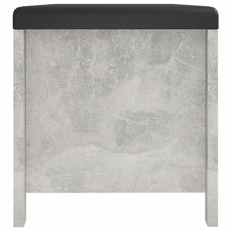 Storage Box with Cushion Concrete Grey 105x40x45 cm