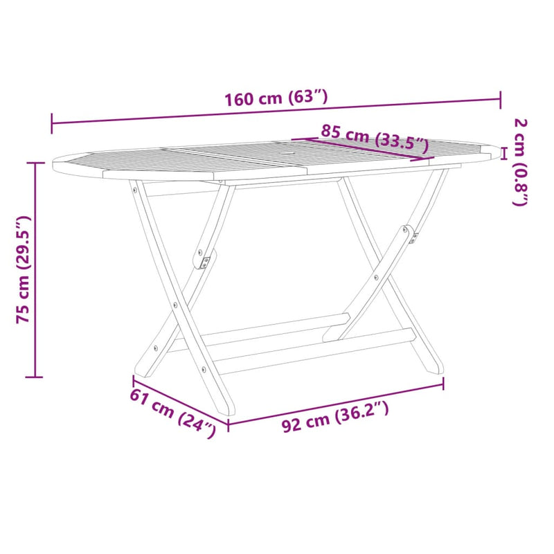 vidaXL 9 Piece Garden Dining Set Solid Wood Acacia and Textilene