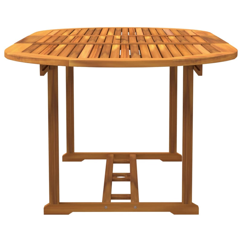 vidaXL 5 Piece Garden Dining Set Solid Wood Acacia and Textilene