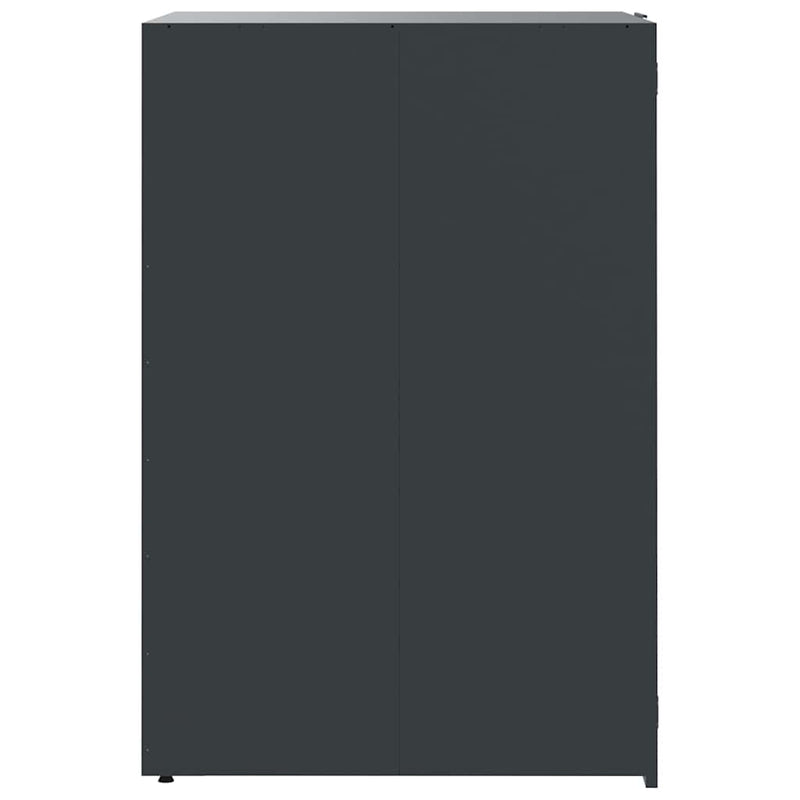 Wheelie Bin Storage for 3 Bins Anthracite 207x79x117 cm Steel