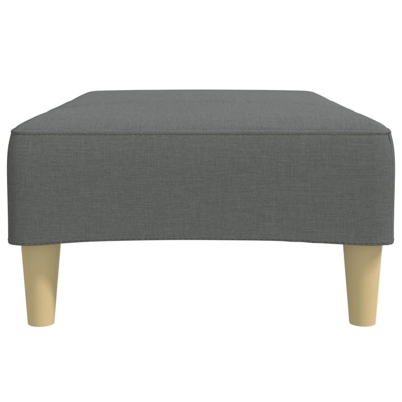 vidaXL Footstool Dark Grey 77x55x31 cm Fabric