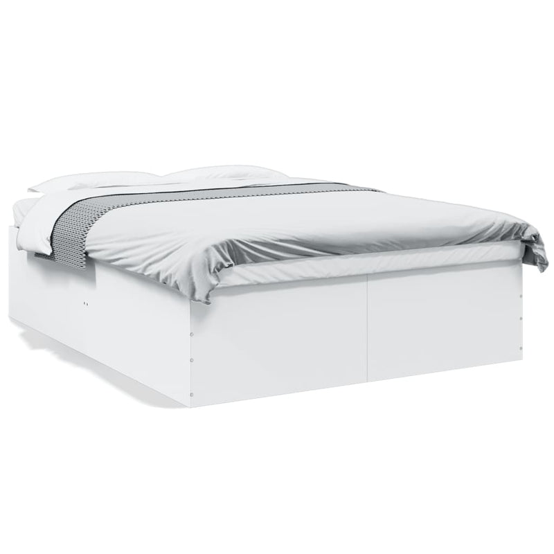 vidaXL Bed Frame without Mattress White 150x200 cm