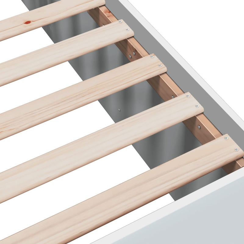 vidaXL Bed Frame without Mattress White 150x200 cm