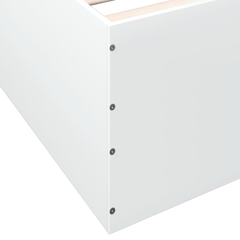 vidaXL Bed Frame without Mattress White 150x200 cm