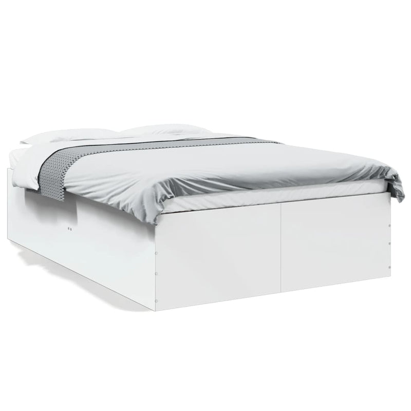 vidaXL Bed Frame without Mattress White 135x190 cm
