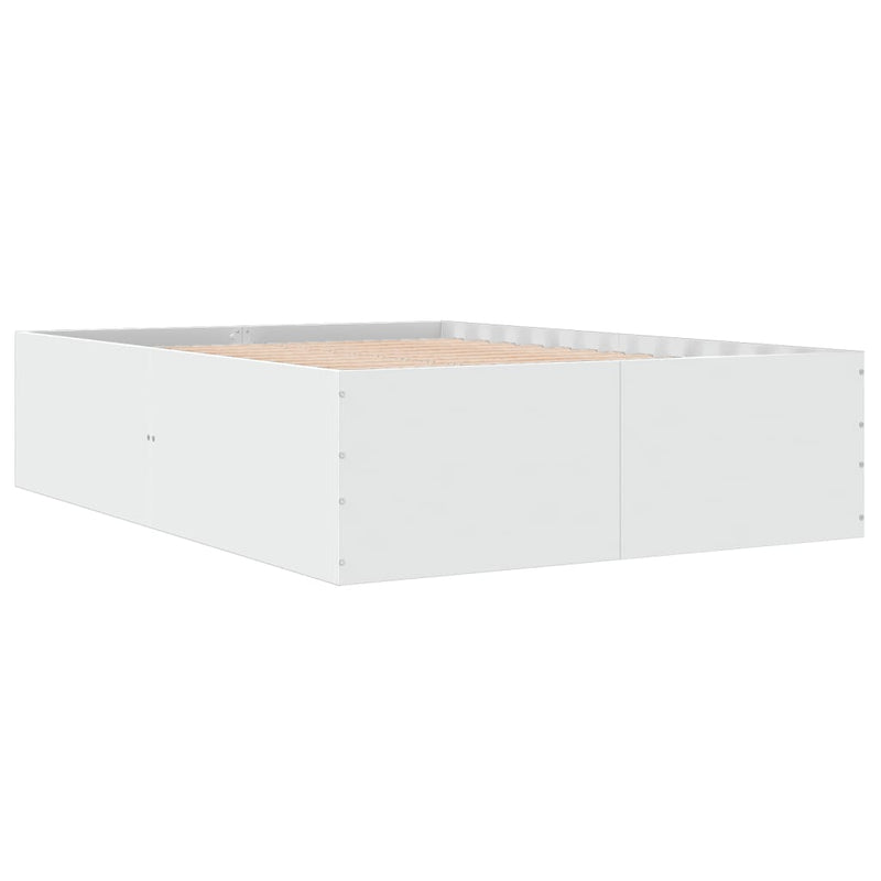 vidaXL Bed Frame without Mattress White 135x190 cm