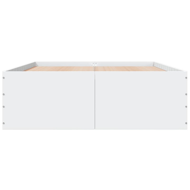 vidaXL Bed Frame without Mattress White 135x190 cm