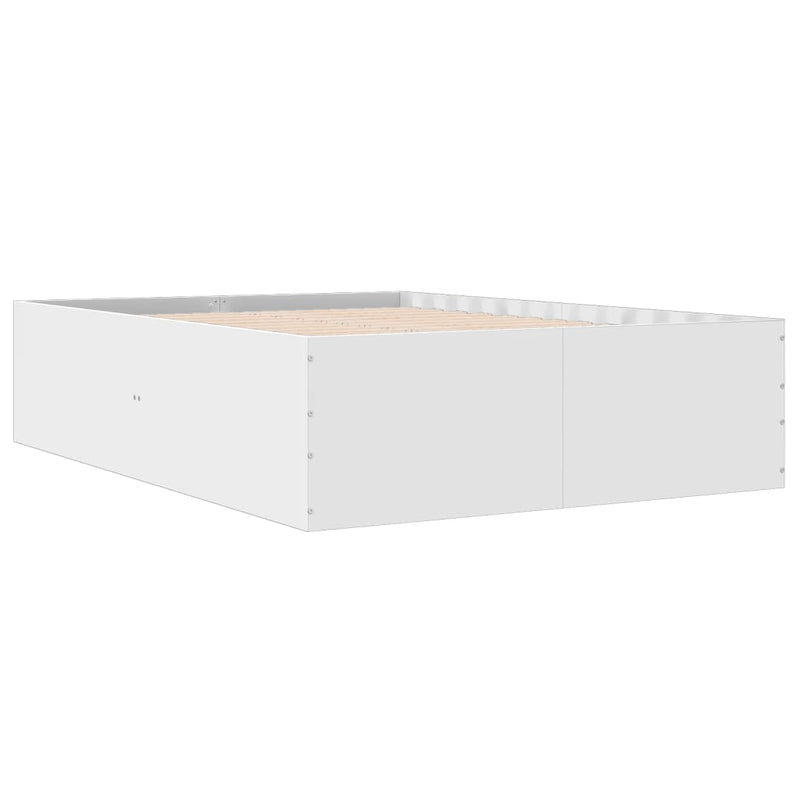 vidaXL Bed Frame without Mattress White 135x190 cm