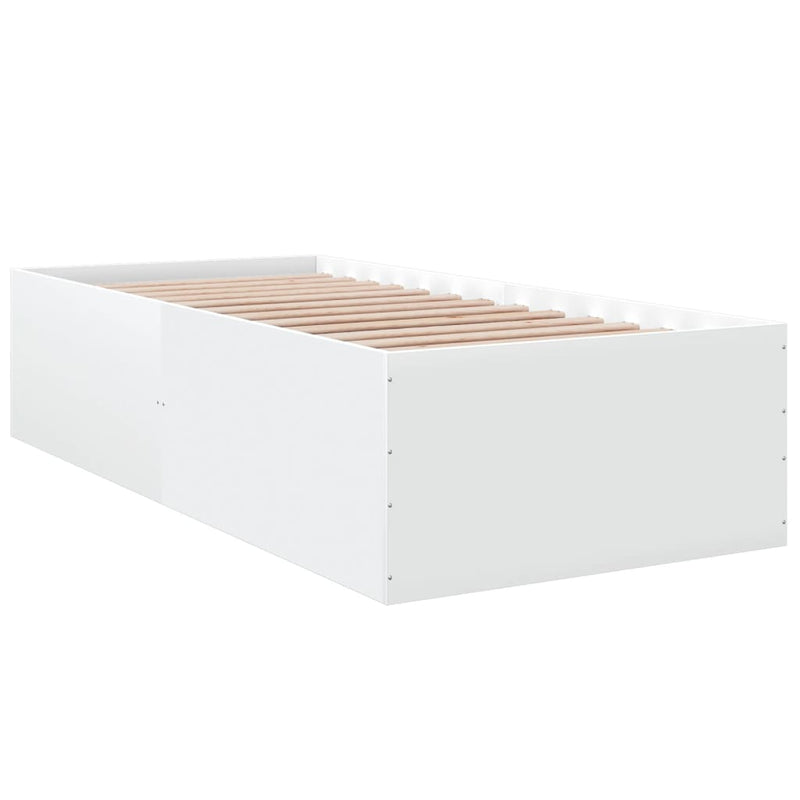 Bed Frame White 90x190 cm Engineered Wood