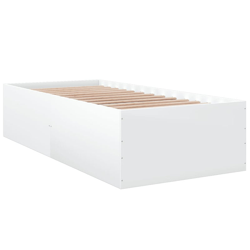 Bed Frame White 90x190 cm Engineered Wood