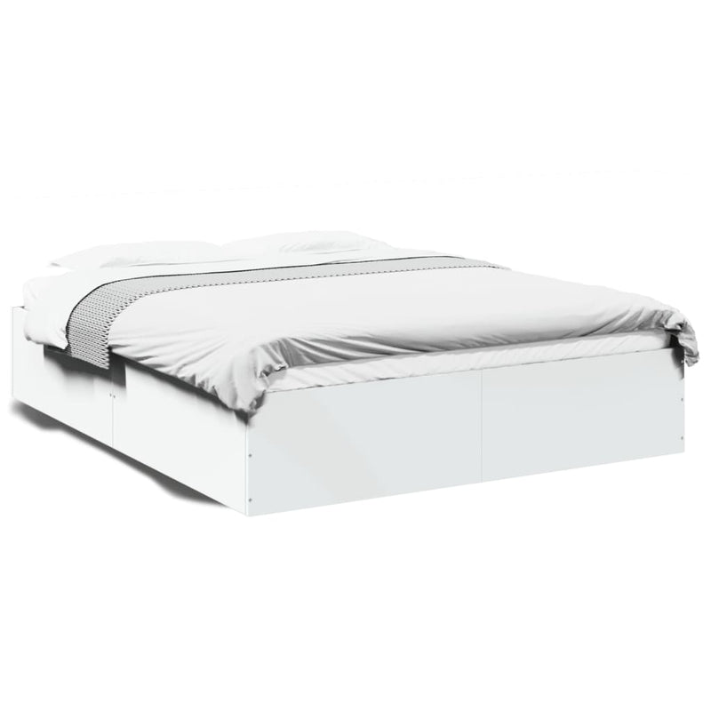 vidaXL Bed Frame without Mattress White 150x200 cm