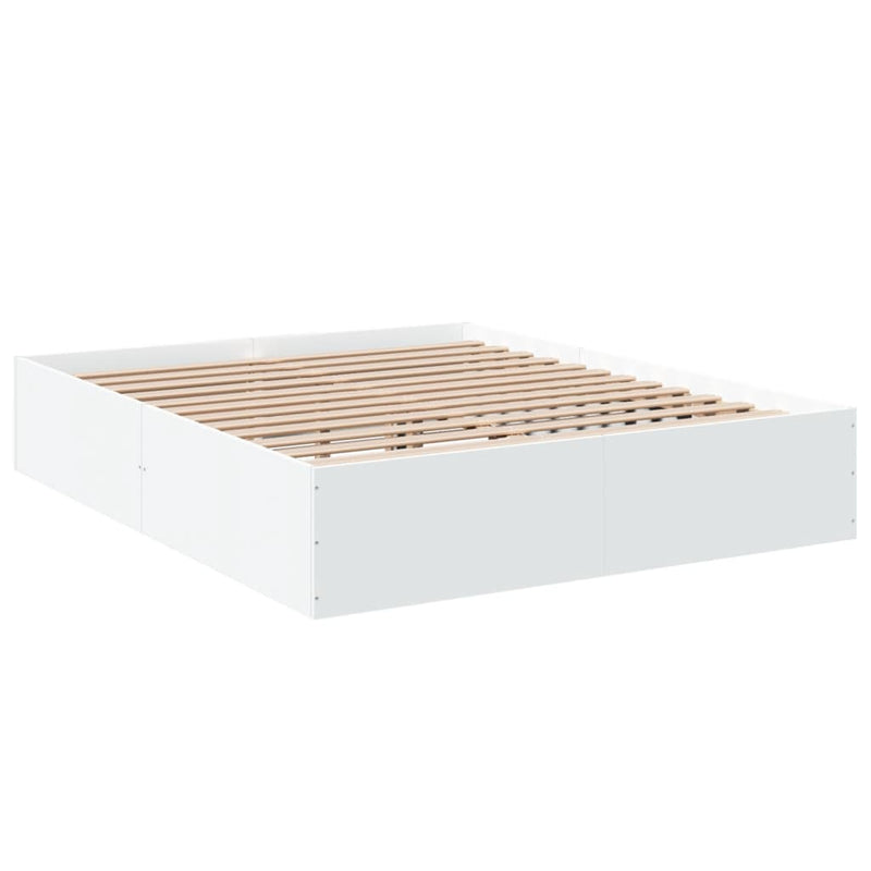 vidaXL Bed Frame without Mattress White 150x200 cm