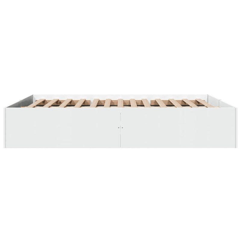 vidaXL Bed Frame without Mattress White 150x200 cm